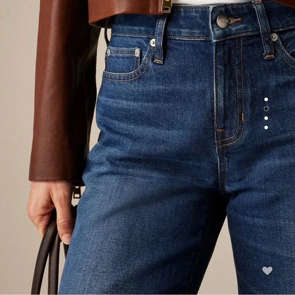 J. Crew Low Rise Denim Trouser Jean - Wide Leg - Size 25 Petite - 25P - Picture 2 of 9